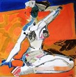 Elle, i Paris by Helen Gorrill, Painting, Gouache