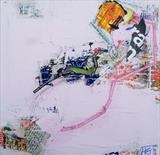 La Spiaggia i by Helen Gorrill, Painting, Oil on canvas