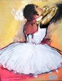 Miami Degas by Helen Gorrill, Painting, Oil paint and collage on board