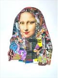 Mona Lisa with Headcovering by Helen Gorrill, Painting, Oil paint and collage on board