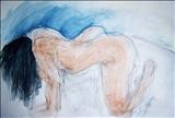 Nude study by Helen Gorrill, Drawing, Watercolour on Paper
