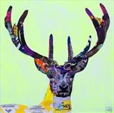 Urban Stag #1 (Schhh...You-Know-Who) by Helen Gorrill, Painting